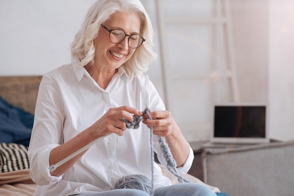 Hobbies like knitting can help clients express themselves creatively